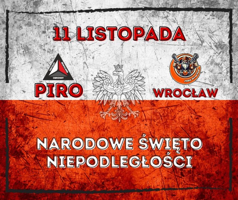 Grafika związana z obchodami Dnia Niepodległości przez PIRO Wrocław.