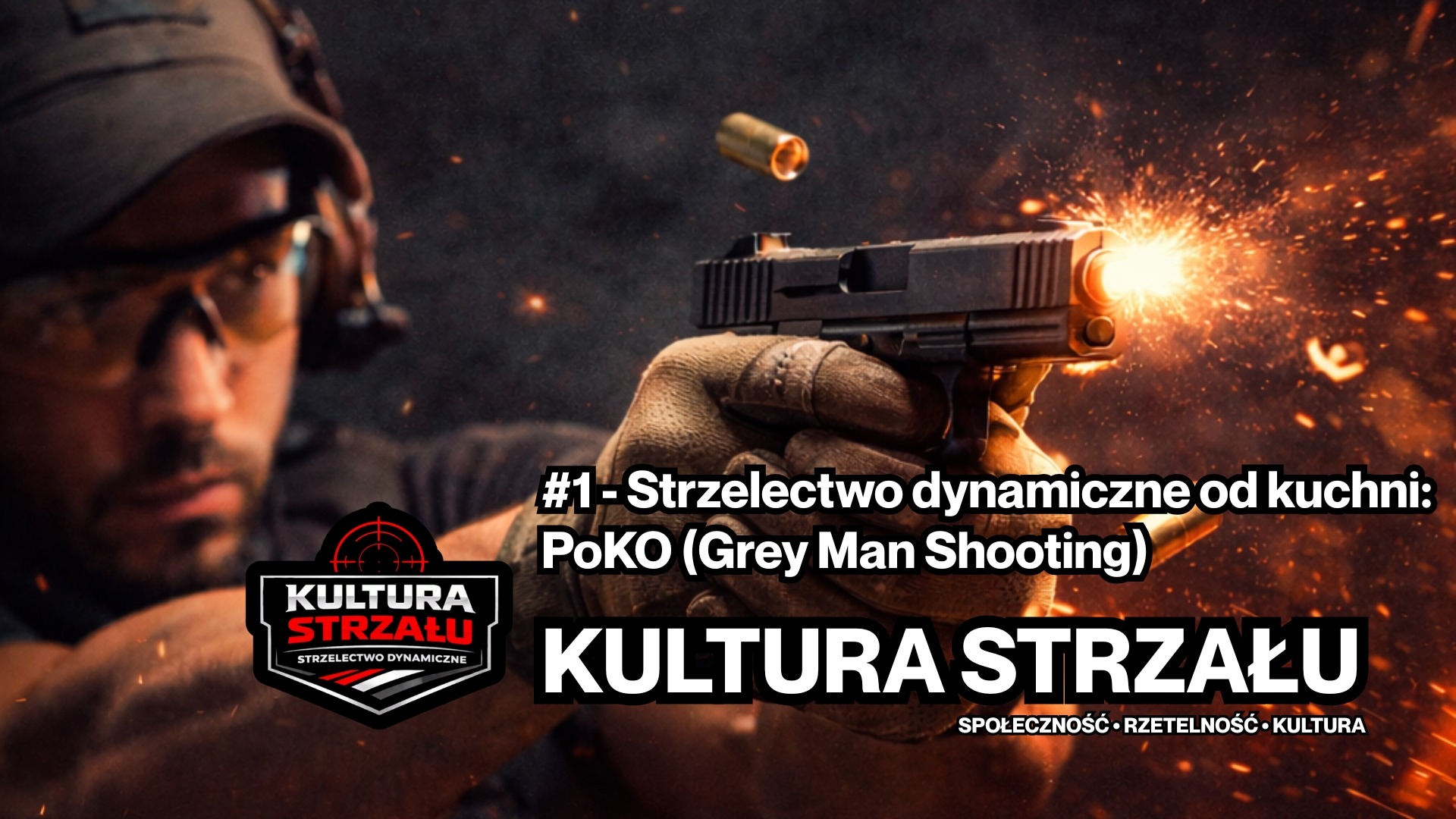 Zapowiedź dwóch wydarzeń: rozmownego spotkania „Kultura Strzału” o PoKO/Grey Man Shooting (Wrocław) oraz treningu OPEN PoKO/GMS na strzelnicy w Łowęcicach.